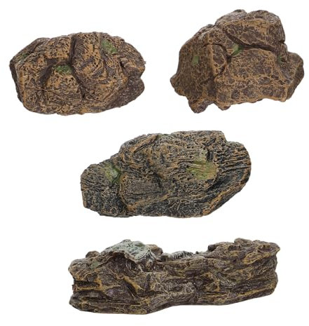 BESPORTBLE 2 Sets Märchenlandschaft Simulation Kieselsteine Künstliche Felsen Mini-haussteine Dekoration Für Jungen Und Mädchen Dekorative Gartenarbeit 4 Stück X 2
