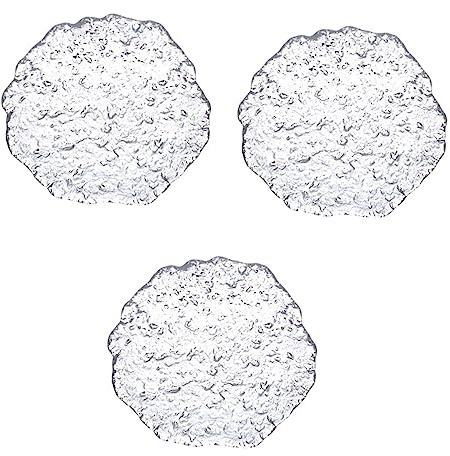 Zerodeko 3Er Set Glassalatplatte Glasschale Für Salat Dessert Und Snacks Kreative Servierplatte Aus Glas Für Zuhause Familienfeiern Partys Hochzeiten Bars Und Restaurants