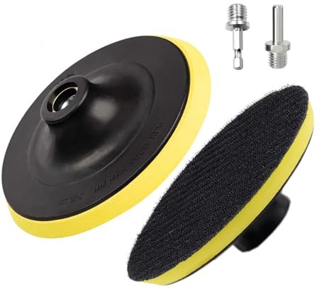 Secwell 2 Piezas Plato de Lijado 150mm Discos Pulidores con M14 Almohadilla de Pulido Adaptador para Amoladora Angular/Taladro