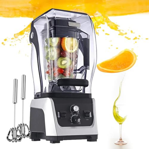forplubossmmp Batidora De Pie Profesional | Licuadora De Hielo con Pared Rota | Licuadora Y Picadora De Alimentos De 2,5 L/5 L | Licuadora Comercial con Cubierta Insonorizada para Restaurantes,2.5L