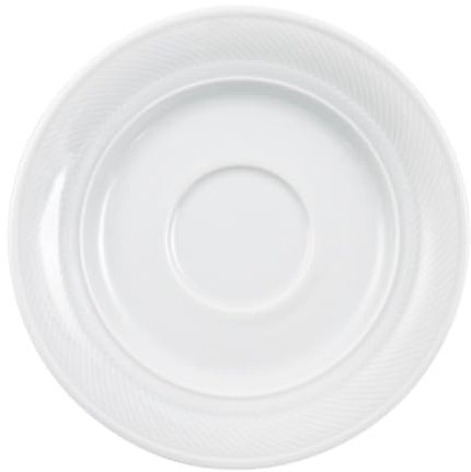 KAHLA Matinee Untertasse 16 cm | Unterteller mit Fischgräten-Muster aus Porzellan