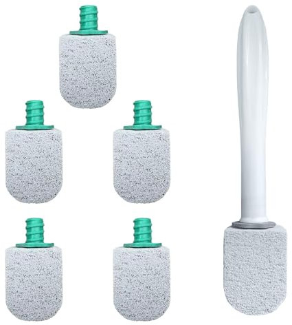 Scettar Pietra Pomice per WC, 6 Pezzi Pietra Pomice Naturale Pulizia con Manico, Pomice a Testa Tonda Può Essere Utilizzato per Pulire Le Macchie in Bagni, Toilette, Lavello, Cucine e Piscine