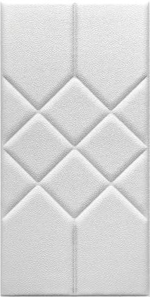 GOCHUSX Selbstklebende Wandpaneele, Verdickte 3D-Kollisions-Wandpolsterung, Abnehmbare, Mit Leder Bezogene Tapete, Weiches Kissen Für Wohnzimmer, Schlafzimmer(Weiß,6pcs)