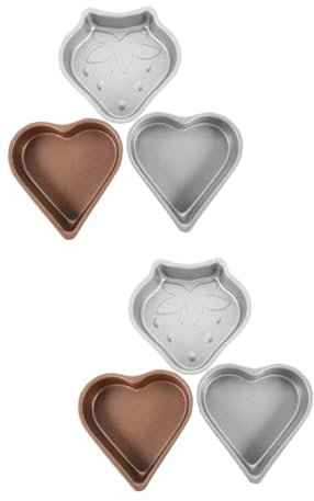 VOSAREA 2sets Metal Baking Pans Cake Tins Muffin Molds Pudding Cups Jelly Molds for Hotel Bakery 3pcs*2