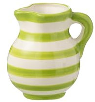 J-Line Krug Granada Stripes – Keramik – Weiß/Grün – Klein