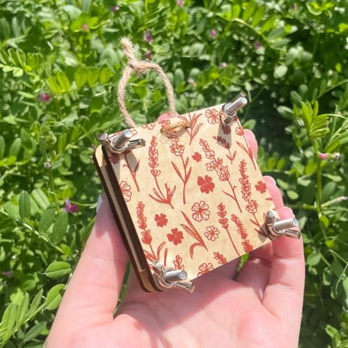 Happinit Mini pressa per fiori, kit di stampa per piccoli fiori, mini kit di conservazione delle piante per amanti dell'arte e dell'artigianato (argento)
