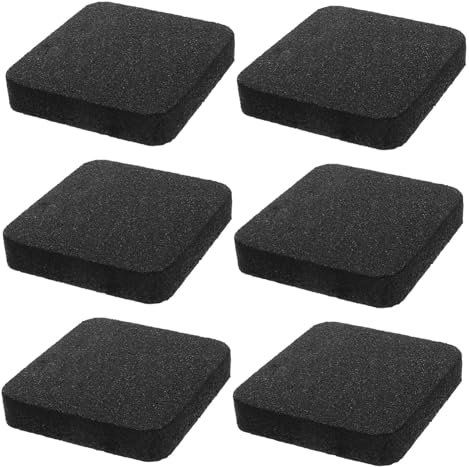 Anneome 6pcs Thickened Rubber Treadmill Floor Mat Garage Floor Mats Home Gym Fitness Shock Absorption