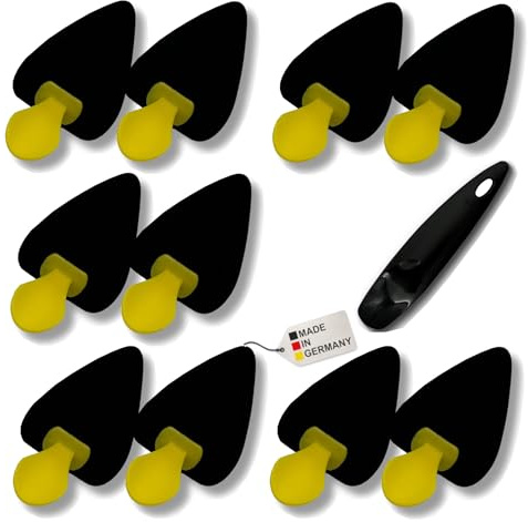 nico Contour Black Schaumstoff Schuhspanner - für hygienische Frische und Formerhaltung - Schuhformer Set aus 5 Paar - mit Reiseschuhlöffel