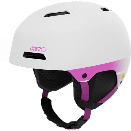 Giro Ledge FS MIPS Skihelm & Snowboardhelm L | ABS-Hartschale mit EPS, MIPS® Schutz, In Form Fit System, Belüftung | Freestyle Helm Matte White/Pink zweifarbig