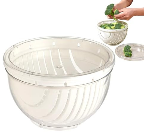 ciotole per insalata con coperchio | ciotola di cartone usa e getta | ciotola usa e getta con coperchio | Insalatiera biologica da | ciotola in plastica in 3 misure | Tagliaverdure Asciugatrice