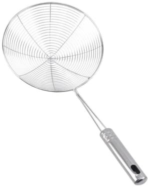 Scolapasta Schiumarola Ovale Skimmer In Acciaio Inox Cibo Olio Pentola Filtro Pentole Colino Piccante Noodle Fritti Filtro Da Cucina Strumenti di Cottura A Casa Per Cucinare In Cucina(35x15cm)