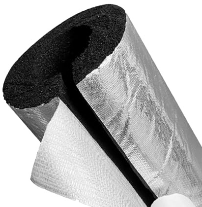 Tubo di Isolamento Antigelo per Esterni, 10/15/20/30Mm Spessore Isolante per Tubature Autosigillante, Guaina Isolante in Gomma per Estern Bagno, Tubi dell'Acqua Calda e Fredda((ID)60MM x (TK)20MM x (L