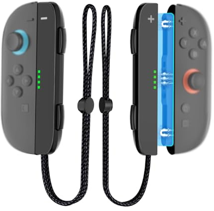 Rysker Nintendo Switch 2 Handgelenkschlaufe, Verstellbarer & Ergonomischer Switch Joy Con Armband, Joy Con Strap Zubehör für NS Joycon 2, GameCube Spiele Switch Handschlaufe Schwarz
