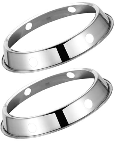 SHINEOFI 2pièces Support Pour Cuisinière à Gaz Anneau Pour Wok Acier Inoxydable Pour Poêle à Gaz Domestique Support Métallique Pour Casserole Anneau Pour Wok De Cuisine Pour Sur Cuisinière