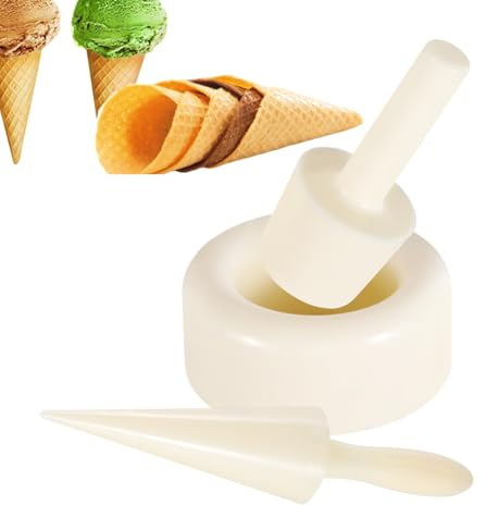 Moules à cornet de crème glacée – Rouleau de forme de cône croustillant, poignée ergonomique, aide à la fabrication de desserts faits maison pour les lieux commerciaux, la pâtisserie, les pauses thé