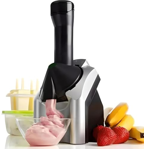 Máquina de helado, máquina de helado para servir frutas y postres, máquina de postres congelados, máquina de helados caseros para hacer sorbete saludable y suave, sorbete, helado de frutas, yogur