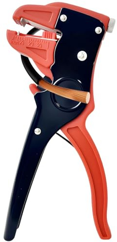 Strip Wire Stripper and Cutter, 2 in 1 Adjustable Wire Stripper Cutter for Electrical Cables, Automatic Quick Eagle Nose Pliers Cable Cutters, Electronic Repair Tool, Black