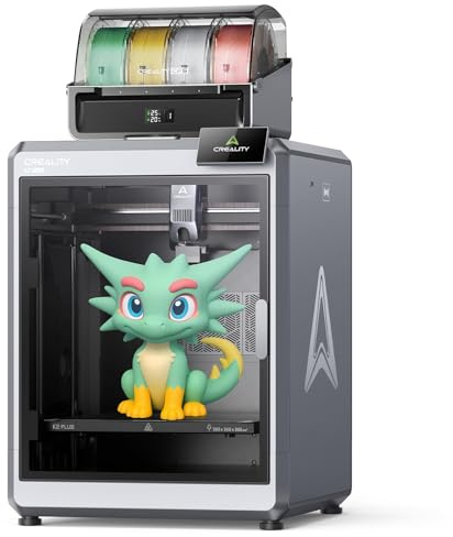 Creality K2 Plus Combo Imprimante 3D, Impression Multicolore avec CFS, 600 mm/s Haute Vitesse, Double Caméra Al, Mise à Niveau Entièrement Automatique, Volume de Construction 350 x 350 x 350 mm