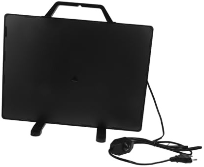 DOITOOL Chauffage pour Poulailler Silencieux Étanche avec Contrôle Automatique de Température Panneau Chauffant Portable pour Poules Canards et Petits Animaux Noir Adapté Poulailler