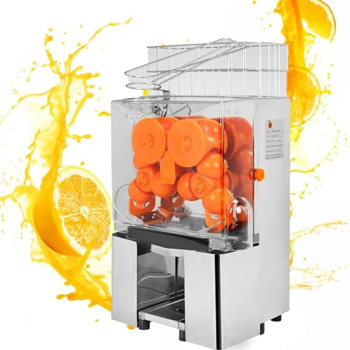 DHMYYXGS Exprimidor Jugo Naranja Comercial 120 W,Máquina Exprimidora Frutas,Exprimidor Cítricos Pelador Automático,22-25 Naranjas/Min,para Hostelería,Maquina Exprimidora Zumo Eléctrica Profesional