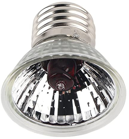 UPALDHOU Lampadina Riscaldante per Rettili Precisa UVA UVB Lampada a Luce Solare a Raggi Infrarossi Durevole per Animali Domestici Ecologico Basso Consumo Energetico Appetito Adatto per Rettili (50W)