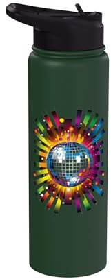 Colored Disco Ball Vintage Retro House discoball Cool Party Stainless Steel Insulated Water Bottle