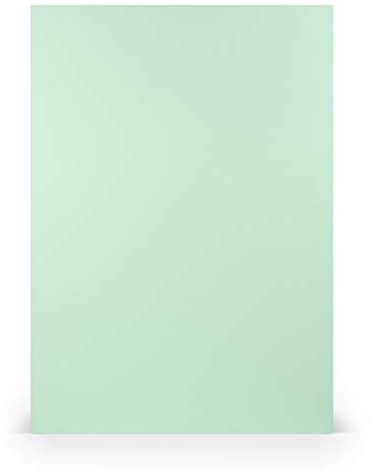 PAPERADO 25x Bastelkarton DIN A4 - Mint gerippt Eukalyptus Hell-Grün 220 g/m² Tonkarton - Dickes Bastelpapier in 29,7 x 21 cm Malen, Basteln perfekte Bastelpappe