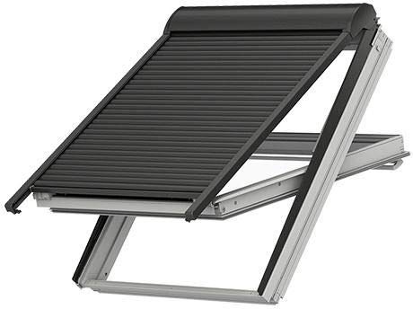 Velux Sparpaket SunProtect - Dachfenster+Eindeckrahmen+Elektro-Rollladen+KUX (78 x 140 MK08, EDZ 0000 - für Ziegel bis 4,5cm)