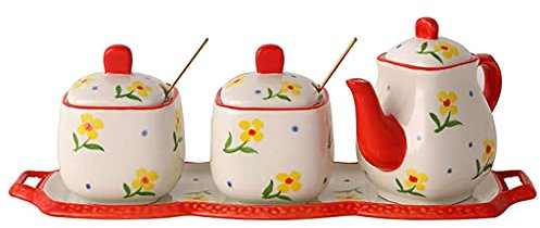 Keramik-Ölflaschen, Keramikspender, für Olivenöl, Sojasauce, Essig, Menage, Flüssigkeiten, Gewürze, Aufbewahrungsdose für Küche, Kochen (B,A)