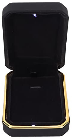 Naroote Geschenkbox Halsketten Schwarz Geschenkbox Schmuckkästchen Ring Schachtel,weiche Innere Einzigartige Ringbox, Die Mit Licht Glänzt, Zur Aufbewahrung Von Schmuck Für Die Geschenkbox