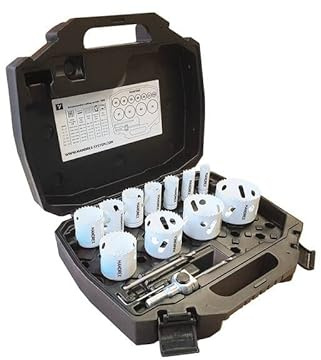 Mandrex | Lochsägen Set FineXcut 9-teilig Bi-Metall M42, 38 mm Schnitttiefe für dünne Metallbleche | MHSE1004 | Ø 22-64mm