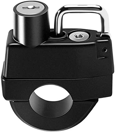 Eayoly Candado para Moto | Cerradura Seguridad para Cascos a Prueba manipulaciones - Candado Seguridad antirrobo con 2 Llaves para manillares 22-28 mm/0,9-1,1 in