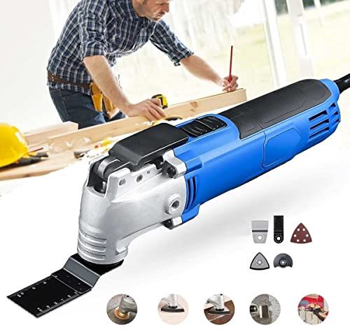 Utensile multifunzione 280 Watt strumento oscillante 6 velocità variabile 15000-23000RPM estrazione, raschiatura, taglio, lucidatura Incidere, Fresare con accessori