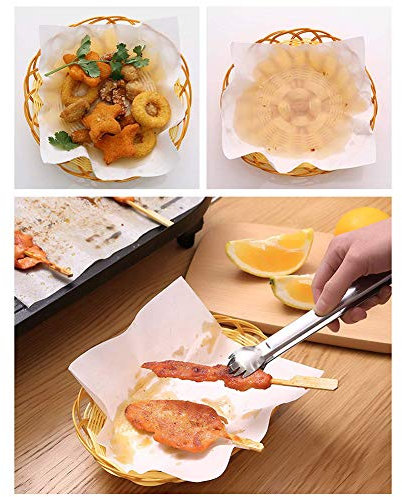 50 Fogli di Carta Assorbente per Alimenti, Carta Assorbente per Olio da per Cucinare Cibi Fritti Teglia Antiaderente per Accessori da Utensili