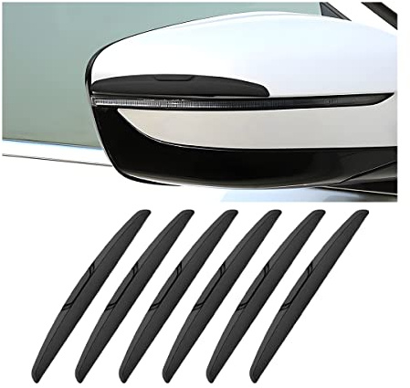 CGEAMDY 6 Pcs Auto Schutzstreifen, Türkantenschutz für Autotüre, Autokollision Schut, Auto Schwarz Gummi, Auto Rückspiegel Kantenschutz Stoßstangenschutz (Schwarz)