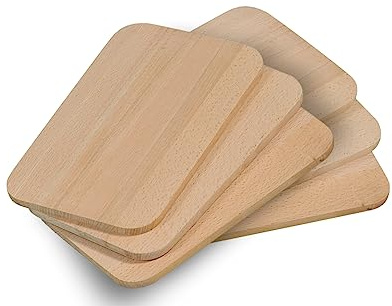Kesper 68003/6 X FRÜHSTÜCKSBRETTCHEN aus Buche 23x15x1cm Schneidbrett Frühstücksbrett Schneidebrett Vesperbrett Schneidbrett Frühstücks Brett Brettchen Vesper Buchenholz Holz