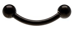 OTHER Piercing Augenbrauen Banane Titan Curved Barbell Piercing Lippenpiercing Augenbrauenpiercing Damen Herren Labret Septum Ring Helix Rook Ohr Schmuck Piercings Schwarz 1,2x6x2,5 mm