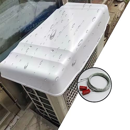 BPILOT wasserdichte Abdeckung for Außenklimaanlage, Fenster AC-Schutzabdeckung, Terrassenmarkise Überdachung UV-Regenschnee Schutzfolie, Klimaanlage Abdeckung Der Wärmepumpeneinheit (Color : Weiss,