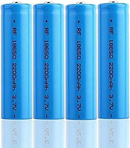 Batterie Rechargeable Au Lithium 3,7 V, Batteries Rechargeables 2200 MAh, Utilisées pour Les Lampes Solaires, Les Guirlandes Lumineuses, Les Télécommandes, Les Lampes De Poche,4 Pièces