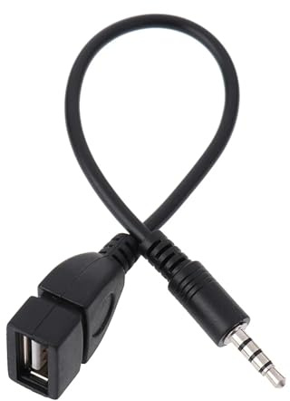 Adaptador de Audio de 3,5 mm – Cable conversor Adaptador Jack Audio Macho a USB Audio AUX, Adaptador Jack Audio con Cable de 3,5 mm Macho a USB, Cables Jack estéreo para Coche para Reproducir