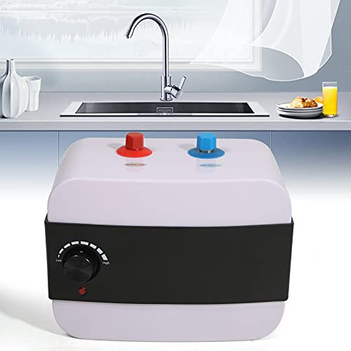 NaMaSyo 1500W Elektrisch Instant Durchlauferhitzer Dusche 6L Kleinspeicher Elektro Warmwasserbereiter Wassererhitzer Mini Speichertank Untertisch für Küche Badezimmer Handwaschbecken Bad