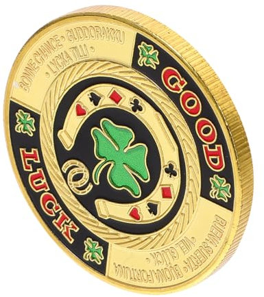 ibasenice Pokerkartenhüllen Souvenirmünzen Spielzubehör für Pokerliebhaber