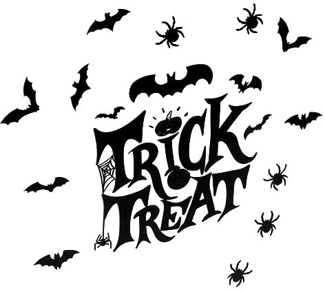 RORPOIR Dekorative Spinnennetze Halloween Wandaufkleber Fledermaus Wandkunst Acryl Aufkleber Für Raumdekoration