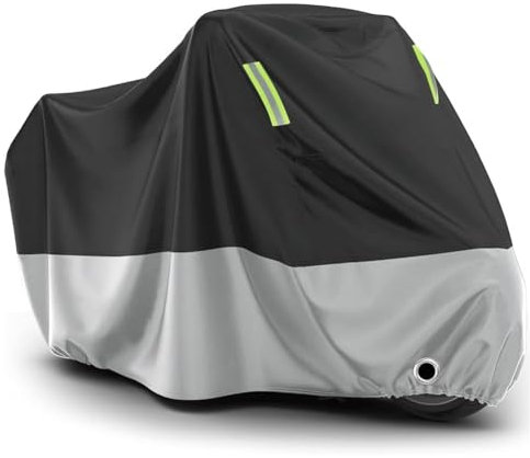 JINGXINXUE Funda Moto para Yamaha Super Tenere Tenere 1200 XT1200Z, Impermeable Antipolvo Tela Oxford Engrosada Motocicleta Cubierta Exterior Accesorios con Agujeros de Bloqueo,A/XXL-A/Black~Gray
