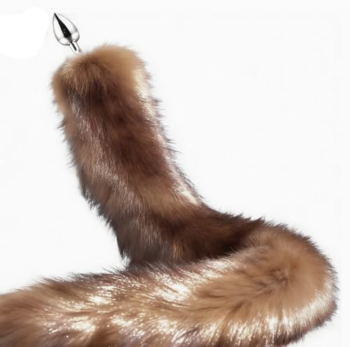 Fox Tail Plug mit Schwänzchen Analplug mit Schwanz Analplug Fuchsschwanz Analplugs für Frauen Männer mit Fuchsschwanz Plug für den Mann Buttplug Butplug Lang Set Buttpluck Anfänger Furry Sex Spielzeug