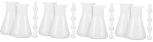 TOPPERFUN 24pcs Erlenmeyer Flask Plastic Lab Flask Chemistry Glassware for Students Laboratory Beakers Graduated Scale