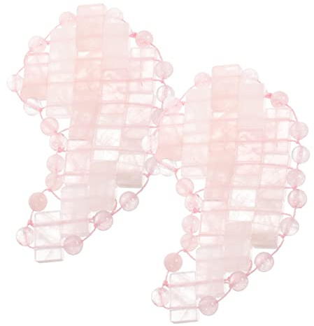 VICASKY 2 Stück Mondförmige Jade Augenmasken Kühlende Natürliche Augenpads Unisex für Gesicht Augenringe und Hautberuhigung mit Entspannendem Massageeffekt