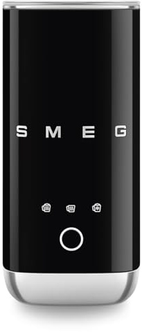 Smeg MFF02BLUK Retro 50s Style Mini Milk Frother, Pre Set Functions, Manual Function, 500W, Black