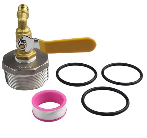D50 Edelstahl Wasserhahn Ersatz Auslaufventil für Öl Wasser Behälter 2 Zoll DN50 mit 3 O-Ring Dichtungen Auslaufsicheres Design