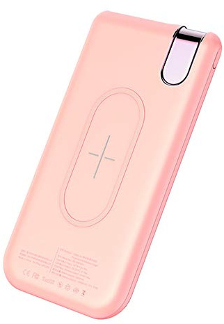 Power Bank,PowerBank Qi Qi Wireless 10000mAh, Fast Charging Portable External Battery Pack with Dual Output for Qi Enabled Smartphones Devices